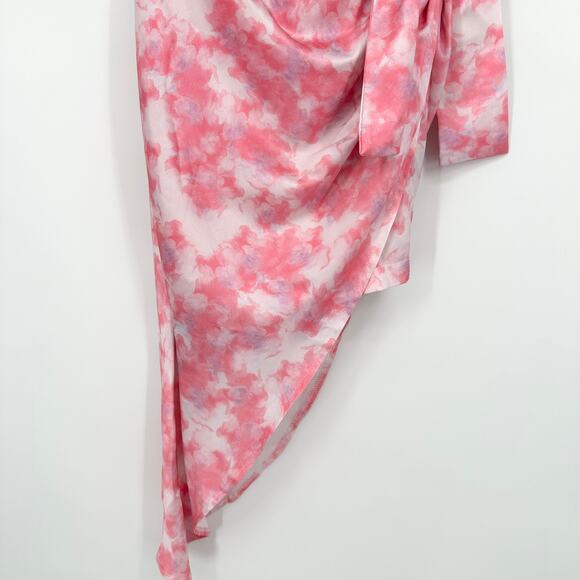Hello Molly Date Nights Approved Midi Dress Strapless Ruched Bow Tie Dye NWT - Picture 8 of 14